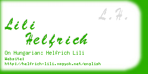 lili helfrich business card